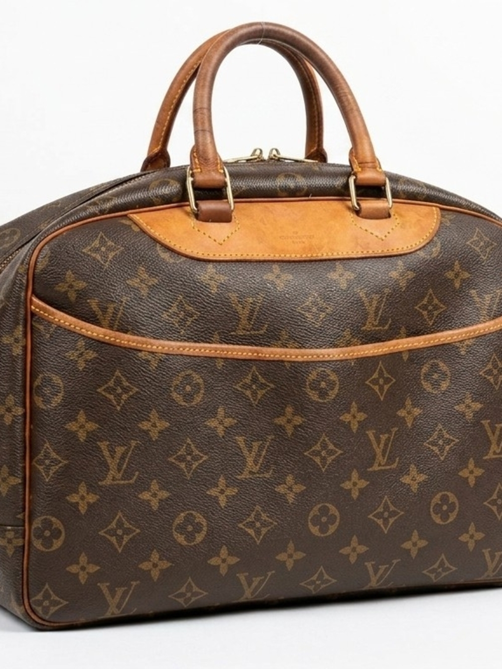 Louis Vuitton Monogram Canvas Duffel in Brown with Tan Trim